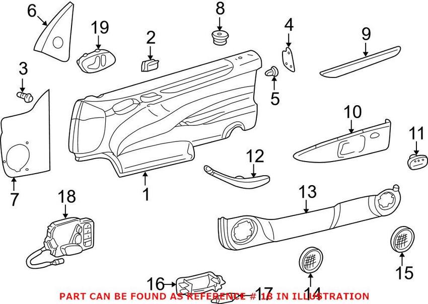 Mercedes Power Seat Switch - Front Driver Side 2108209110